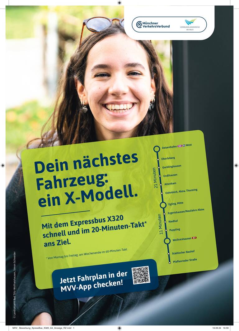 MVV-Werbeplakat Buslinie X320